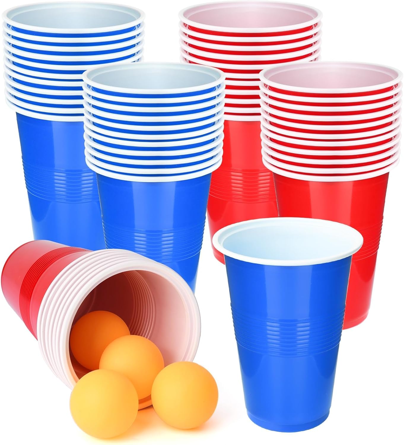 Party Games Jenga - 60 Packungen 16 Unzen Kunststoff-Partytassen mit