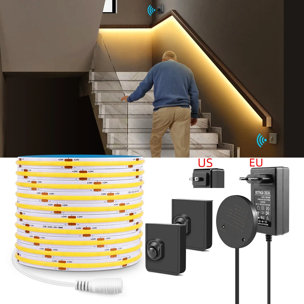 Ladder Toss Set - Dual Wireless Bewegliche PIR Motion Sensoren