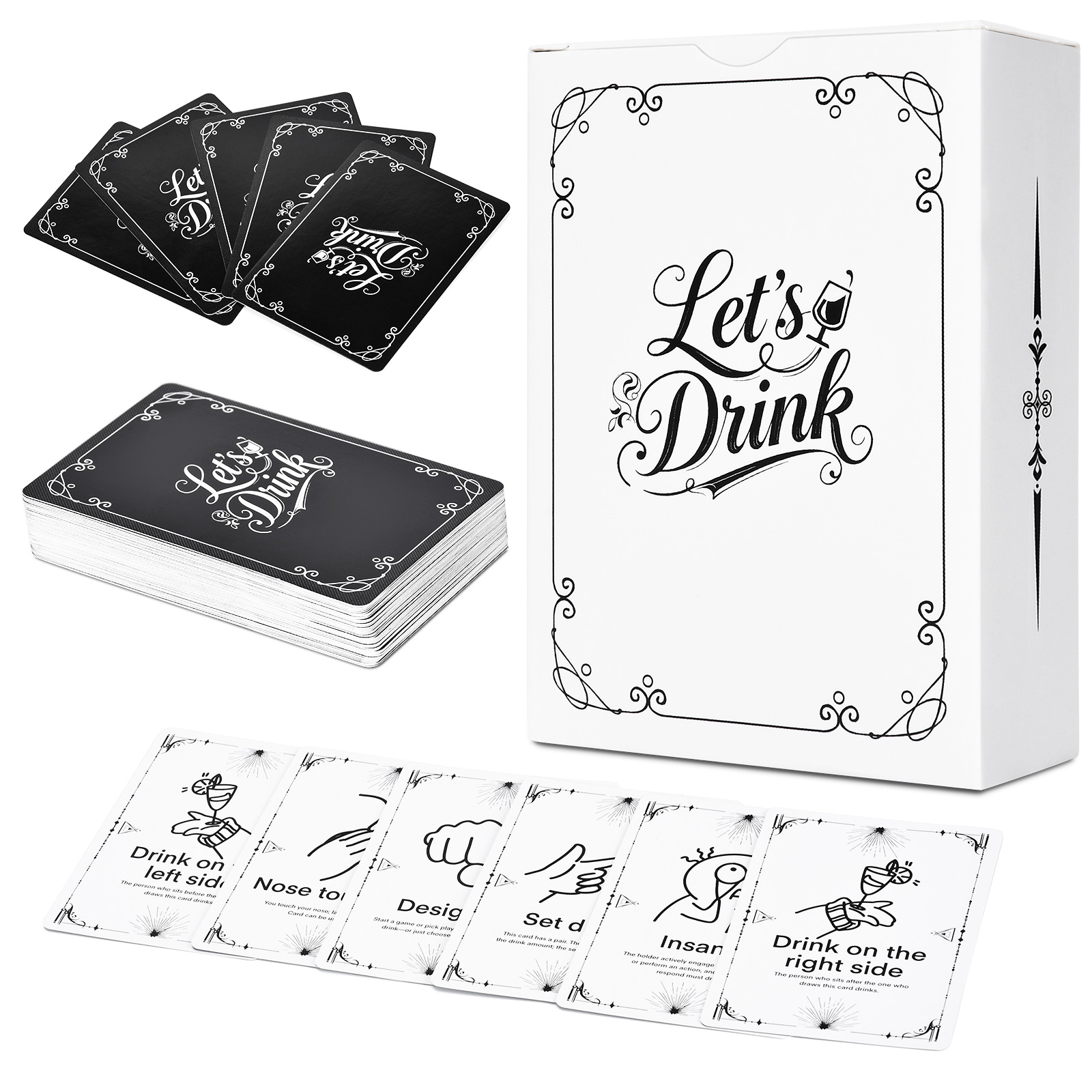 Party Games Adults Drinking - Trinkspielkarten für Erwachsene – 52 urkomische