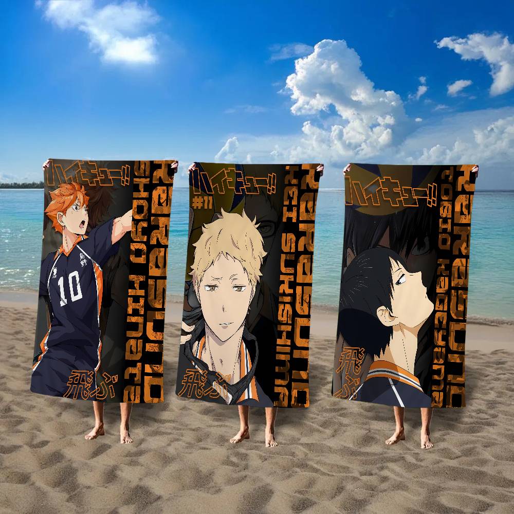 Washer Toss Set - Haikyuu Anime Volleyball-Badetuch, Mikrofaser, weich, wasserabsorbierend,