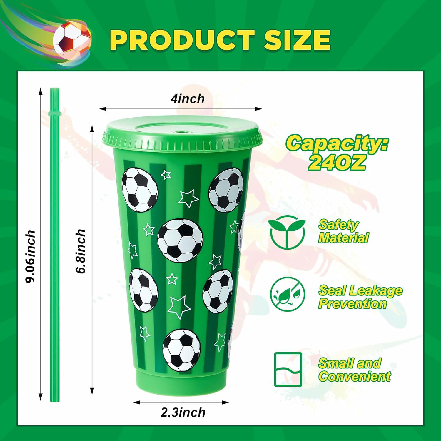 6/12 Stück 710ML Plastik-Fußba – Party Games Adults Drinking Bewertung und Preis