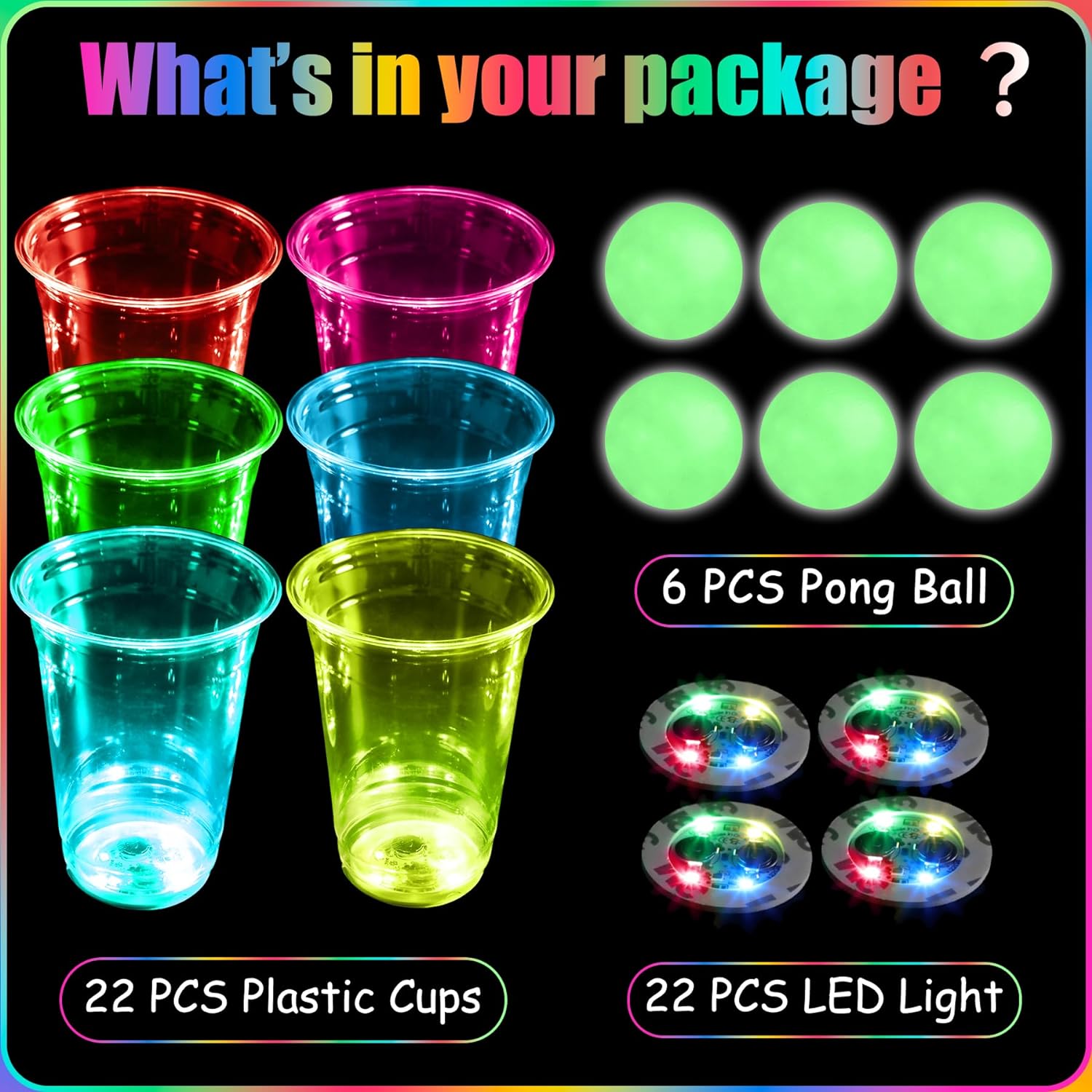 Leuchtendes Party-Bier-Pong-Sp – Party Games Jenga Bewertung und Preis